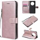 For Huawei Mate 40 Solid Color Horizontal Flip Protective Leather Case with Holder & Card Slots & Wallet & Photo Frame & Lanyard(Rose Gold) - 1