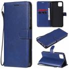 For Huawei Enjoy 20 5G Solid Color Horizontal Flip Protective Leather Case with Holder & Card Slots & Wallet & Photo Frame & Lanyard(Blue) - 1