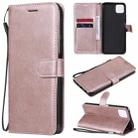 For Huawei Enjoy 20 5G Solid Color Horizontal Flip Protective Leather Case with Holder & Card Slots & Wallet & Photo Frame & Lanyard(Rose Gold) - 1