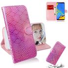 For Galaxy A9 2018 Solid Color Colorful Magnetic Buckle Horizontal Flip PU Leather Case with Holder & Card Slots & Wallet & Lanyard(Pink) - 1