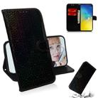 For Galaxy S10e Solid Color Colorful Magnetic Buckle Horizontal Flip PU Leather Case with Holder & Card Slots & Wallet & Lanyard(Black) - 1
