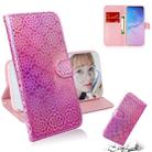 For Galaxy S10 Plus Solid Color Colorful Magnetic Buckle Horizontal Flip PU Leather Case with Holder & Card Slots & Wallet & Lanyard(Pink) - 1
