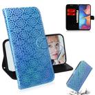For Galaxy A10e / A20e Solid Color Colorful Magnetic Buckle Horizontal Flip PU Leather Case with Holder & Card Slots & Wallet & Lanyard(Blue) - 1