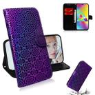For Galaxy M20 Solid Color Colorful Magnetic Buckle Horizontal Flip PU Leather Case with Holder & Card Slots & Wallet & Lanyard(Purple) - 1