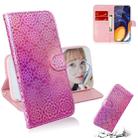 For Galaxy M40 / A60 Solid Color Colorful Magnetic Buckle Horizontal Flip PU Leather Case with Holder & Card Slots & Wallet & Lanyard(Pink) - 1
