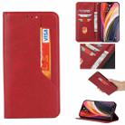 For OnePlus 8T Magnetic Horizontal Flip Leather Case with Holder & Card Slots & Wallet(Red) - 1