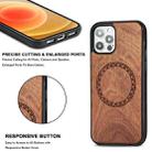For iPhone 12 mini Wood Veneer Ring Embossed Magsafe Case Magnetic TPU Shockproof Case (Rosewood) - 4