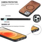For iPhone 12 mini Wood Veneer Ring Embossed Magsafe Case Magnetic TPU Shockproof Case (Rosewood) - 5