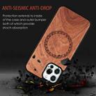 For iPhone 12 mini Wood Veneer Ring Embossed Magsafe Case Magnetic TPU Shockproof Case (Rosewood) - 8
