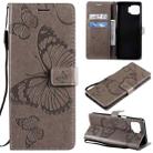 For Motorola Moto G 5G Plus 3D Butterflies Embossing Pattern Horizontal Flip Leather Case with Holder & Card Slot & Wallet(Gray) - 1