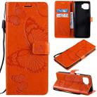 For Motorola Moto G 5G Plus 3D Butterflies Embossing Pattern Horizontal Flip Leather Case with Holder & Card Slot & Wallet(Orange) - 1