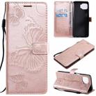 For Motorola Moto G 5G Plus 3D Butterflies Embossing Pattern Horizontal Flip Leather Case with Holder & Card Slot & Wallet(Rose Gold) - 1