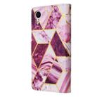 For iPhone XR Marble Bronzing Stitching Horizontal Flip PU Leather Case with Holder & Card Slots & Wallet & Photo Frame(Purple) - 3