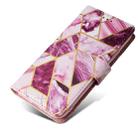 For iPhone XR Marble Bronzing Stitching Horizontal Flip PU Leather Case with Holder & Card Slots & Wallet & Photo Frame(Purple) - 7