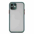 For iPhone 12 mini Full Coverage TPU + PC Protective Case with Metal Lens Cover (Green Red) - 1