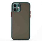 For iPhone 12 mini Full Coverage TPU + PC Protective Case with Metal Lens Cover (Green Red Black) - 1