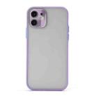 For iPhone 12 mini Full Coverage TPU + PC Protective Case with Metal Lens Cover (Purple Blue) - 1