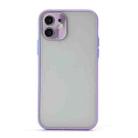Full Coverage TPU + PC Protective Case with Metal Lens Cover For iPhone 12(Purple Blue) - 1