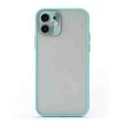 Full Coverage TPU + PC Protective Case with Metal Lens Cover For iPhone 12(Sky Blue Green) - 1