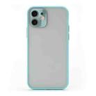 Full Coverage TPU + PC Protective Case with Metal Lens Cover For iPhone 12 Pro Max(Sky Blue Green) - 1