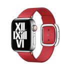 Modern Style Leather Watch Band For Apple Watch Series 7 41mm / 6 & SE & 5 & 4 40mm / 3 & 2 & 1 38mm(Red) - 1