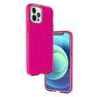 For iPhone 12 Pro Max Shockproof Grid Texture TPU Protective Case(Red) - 1