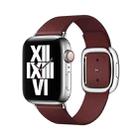 Modern Style Leather Watch Band For Apple Watch Series 7 45mm / 6 & SE & 5 & 4 44mm / 3 & 2 & 1 42mm(Coffee) - 1