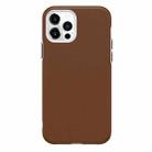 For iPhone 12 mini Business Style PU + PC Protective Case (Brown) - 1