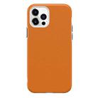 For iPhone 12 mini Business Style PU + PC Protective Case (Orange) - 1