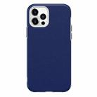 For iPhone 12 / 12 Pro Business Style PU + PC Protective Case(Blue) - 1