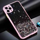 For iPhone 11 Pro Gradient Glitter Powder Shockproof Protective Case (Pink) - 1