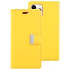 For iPhone 11 Pro Max MERCURY GOOSPERY RICH DIARY Crazy Horse Texture Horizontal Flip Leather Case  with Holder & Card Slots & Wallet(Yellow) - 1