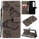 For Xiaomi Mi 10 Ultra 3D Butterflies Embossing Pattern Horizontal Flip Leather Case with Holder & Card Slot & Wallet(Grey) - 1