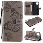 For Huawei Enjoy 20 5G 3D Butterflies Embossing Pattern Horizontal Flip Leather Case with Holder & Card Slot & Wallet(Grey) - 1