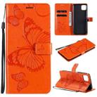 For Huawei Enjoy 20 5G 3D Butterflies Embossing Pattern Horizontal Flip Leather Case with Holder & Card Slot & Wallet(Orange) - 1