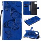 For Huawei Enjoy 20 5G 3D Butterflies Embossing Pattern Horizontal Flip Leather Case with Holder & Card Slot & Wallet(Blue) - 1