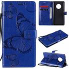 For Huawei Enjoy 20 Plus 5G 3D Butterflies Embossing Pattern Horizontal Flip Leather Case with Holder & Card Slot & Wallet(Blue) - 1