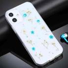 For iPhone 11 Gypsophila Flowers Pattern TPU Protective Case (Green) - 1