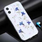 For iPhone 11 Gypsophila Flowers Pattern TPU Protective Case (Blue) - 1