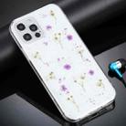 For iPhone 11 Pro Gypsophila Flowers Pattern TPU Protective Case (Purple) - 1