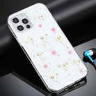 For iPhone 12 / 12 Pro Gypsophila Flowers Pattern TPU Protective Case(Pink) - 1