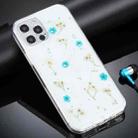 For iPhone 12 / 12 Pro Gypsophila Flowers Pattern TPU Protective Case(Green) - 1