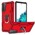 For Samsung Galaxy S21 5G  Cool Armor PC + TPU Shockproof Case with 360 Degree Rotation Ring Holder(Red) - 1