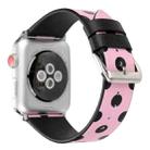 Fashion Dot Series Watch Band For Apple Watch Series 9&8&7 41mm / SE 3&SE 2&6&SE&5&4 40mm / 3&2&1 38mm(Pink Black) - 1