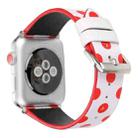 Fashion Dot Series Watch Band For Apple Watch Ultra 49mm / Series 8&7 45mm / SE 2&6&SE&5&4 44mm / 3&2&1 42mm(White Red) - 1