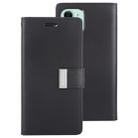 For iPhone 11 MERCURY GOOSPERY RICH DIARY Crazy Horse Texture Horizontal Flip Leather Case  with Holder & Card Slots & Wallet(Black) - 1