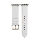 Calfskin Genuine Leather Watch Band For Apple Watch Series 7 45mm / 6 & SE & 5 & 4 44mm / 3 & 2 & 1 42mm(White) - 2