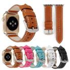 Calfskin Genuine Leather Watch Band For Apple Watch Series 7 45mm / 6 & SE & 5 & 4 44mm / 3 & 2 & 1 42mm(White) - 4
