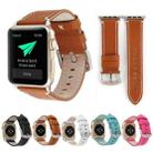 Calfskin Genuine Leather Watch Band For Apple Watch Series 7 45mm / 6 & SE & 5 & 4 44mm / 3 & 2 & 1 42mm(White) - 5