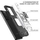 For Samsung Galaxy S21 Ultra 5G Magnetic Armor Shockproof TPU + PC Case with Metal Ring Holder(Silver) - 4